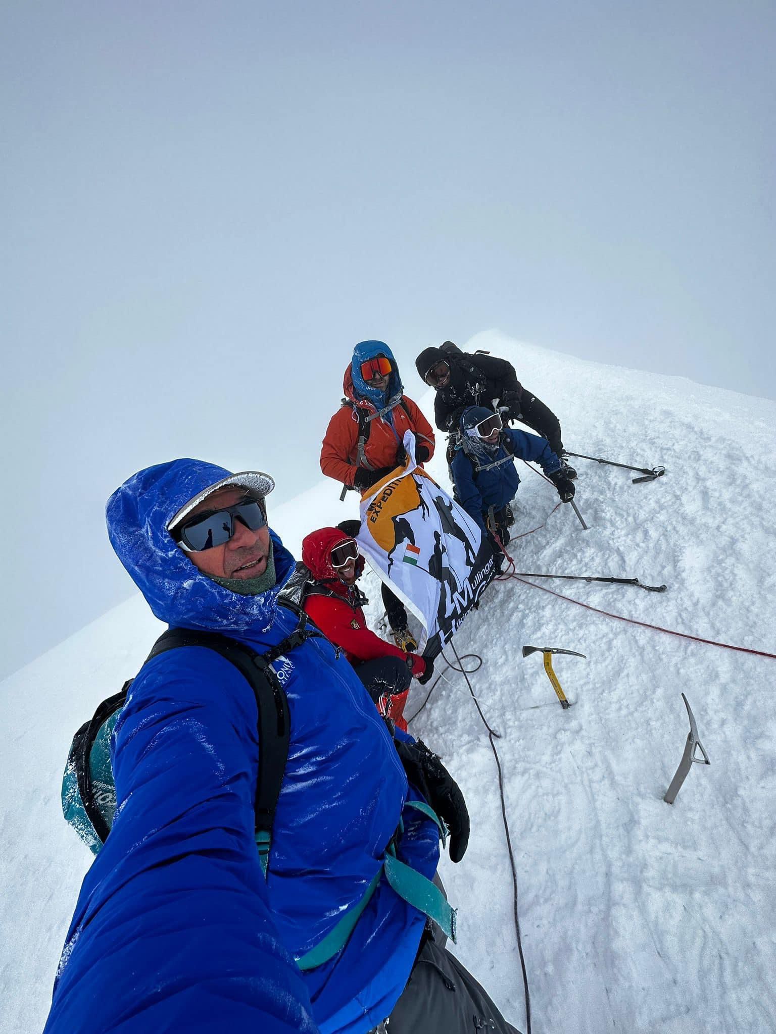 summit with flag